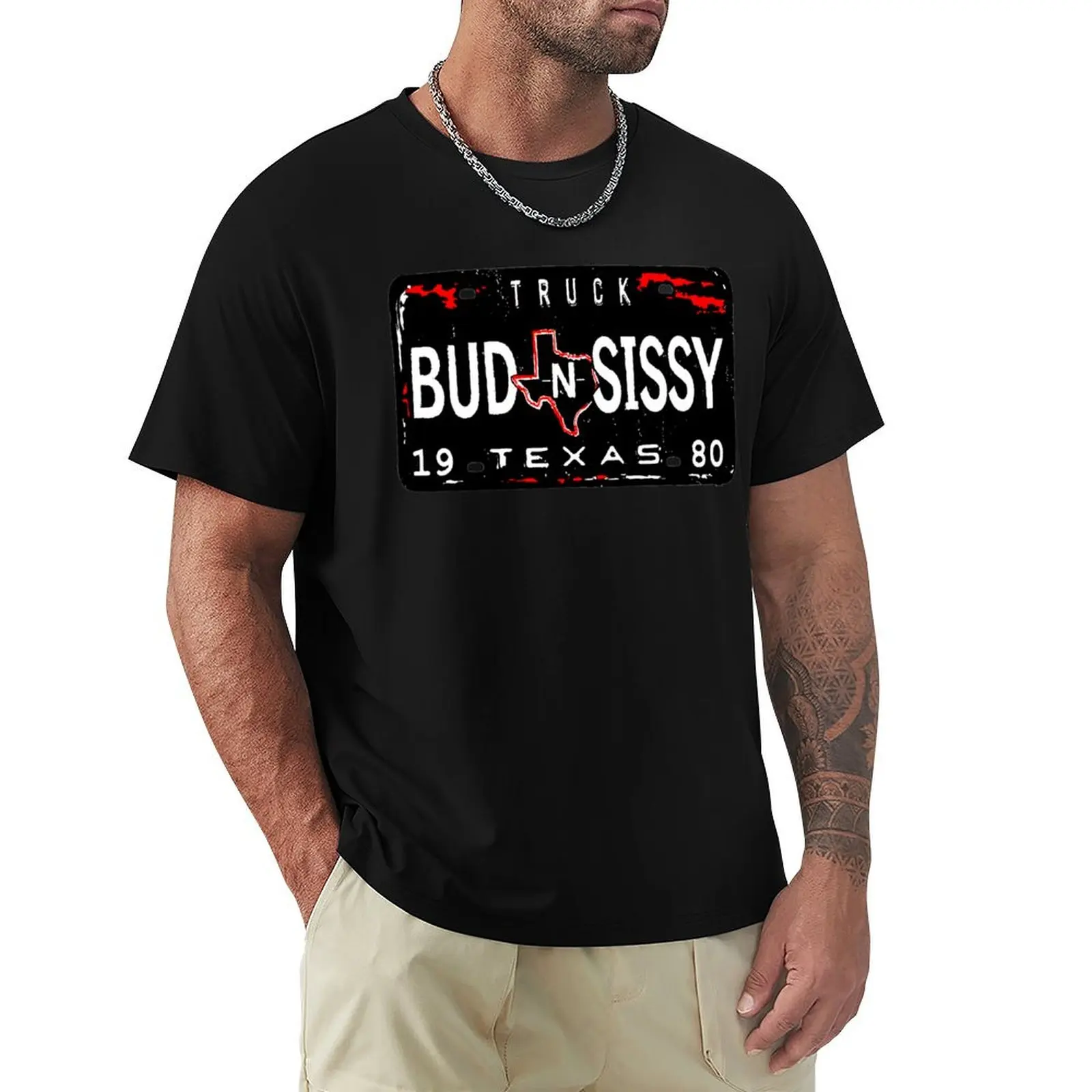 Bud Sissy Plates T-Shirt funnys man clothes quick drying oversized t shirt t shirts for men pack