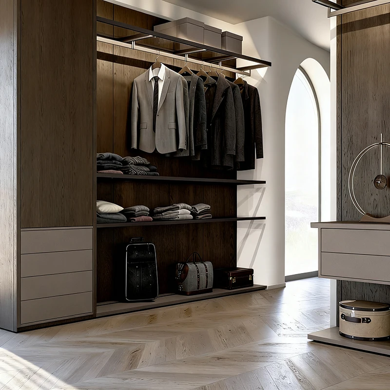 Bespoke Indoor Modern Modular Bedroom Wardrobe Eco-Friendly Easy Assembly High Quality Storage with Melamine Board