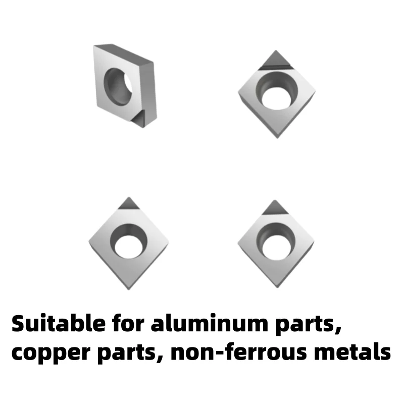 1 peça ccgt cortador de diamante inserção pcd liga de alumínio ferramenta de torneamento carboneto ccgt0602 09t3 ccgt1204 08 para processamento de ferro fundido