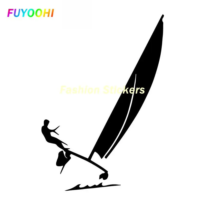 FUYOOHI Exterior/Protection Fashion Stickers Catamaran Hobie Cat Sailing Ocean Car Sticker Decoration Car Shape PVC Decal