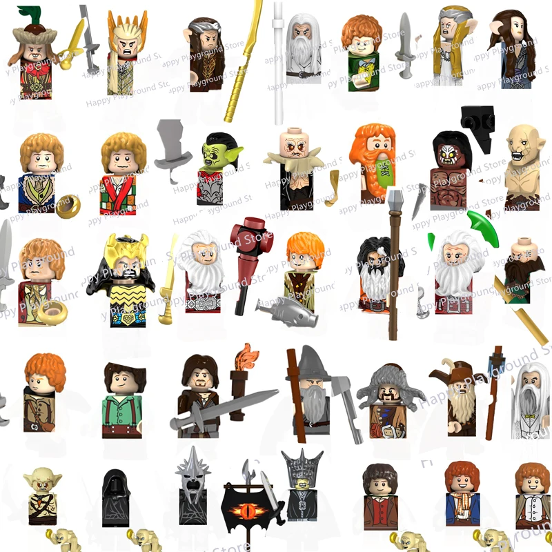 Nuevas figuras miniatura de El Señor de los Anillos, elfos, orcos, ejército, Gandalf, Saruman, figuras de acción de Juego de Tronos, bloques de construcción, juguetes para niños, regalos