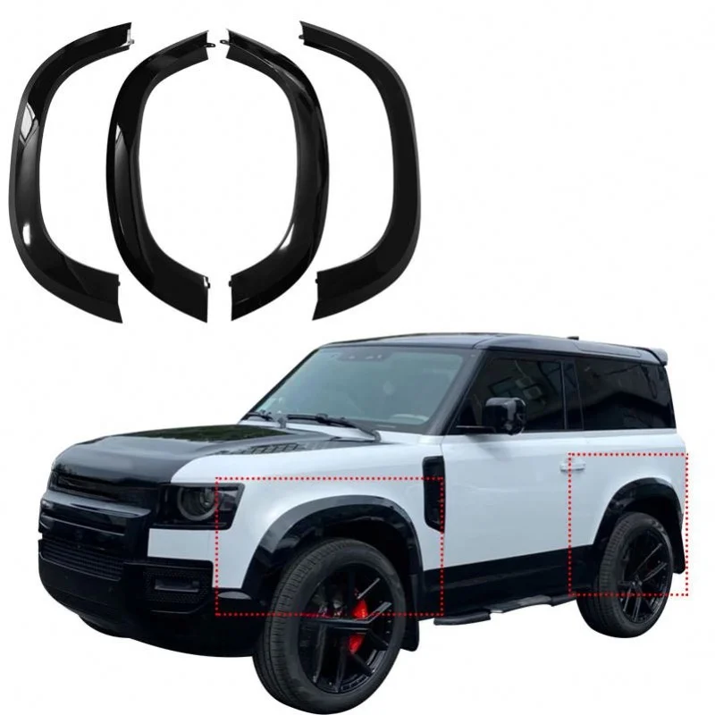 High Quality Gloss Black Widen Wheel Eyebrow Wheel Arch Defender 90 2020+
