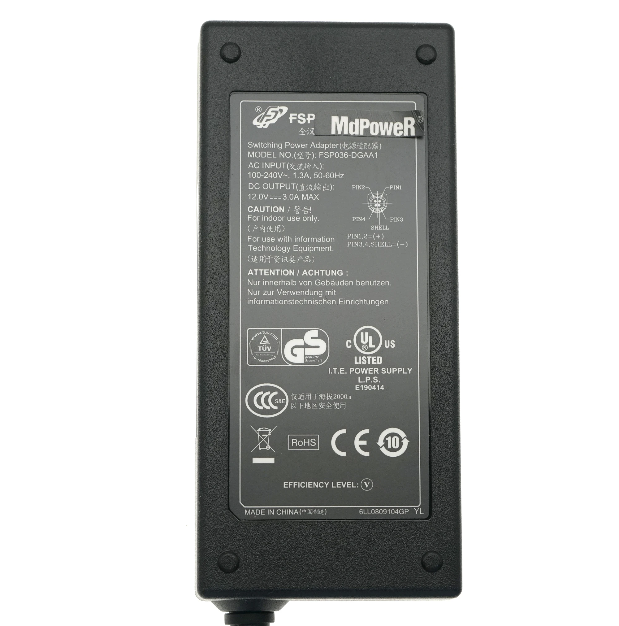 Genuine FSP FSP036-DGAA1 12V 3A 36W 4PIN  AC Adapter Charger Power Supply 