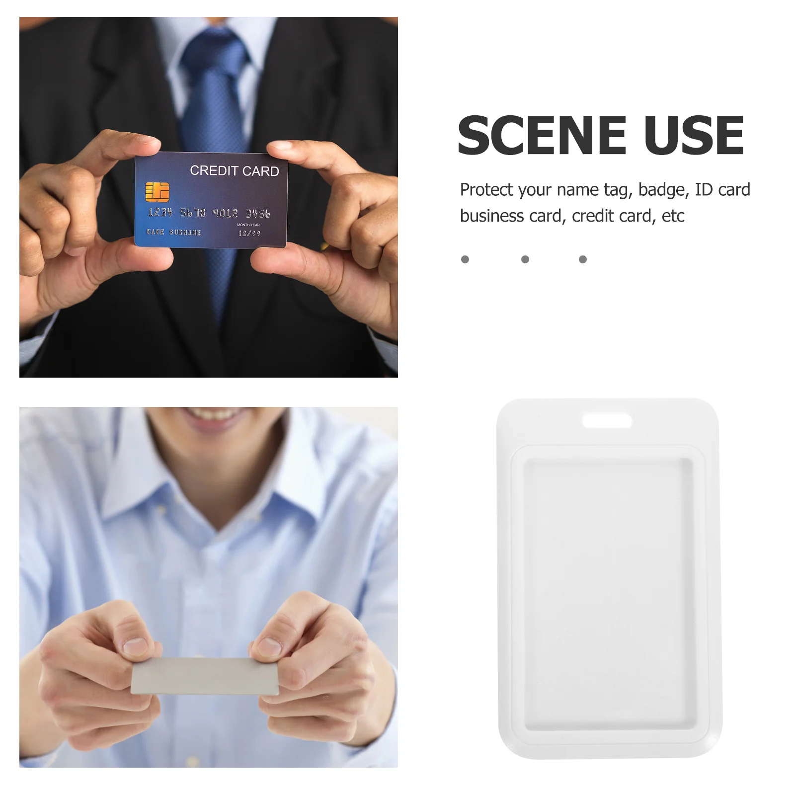 

8Pcs Reusable Id Card Sleeve Protector Creative Design Name Tag Badge Holders for Office School Nurse Id Badge Holder