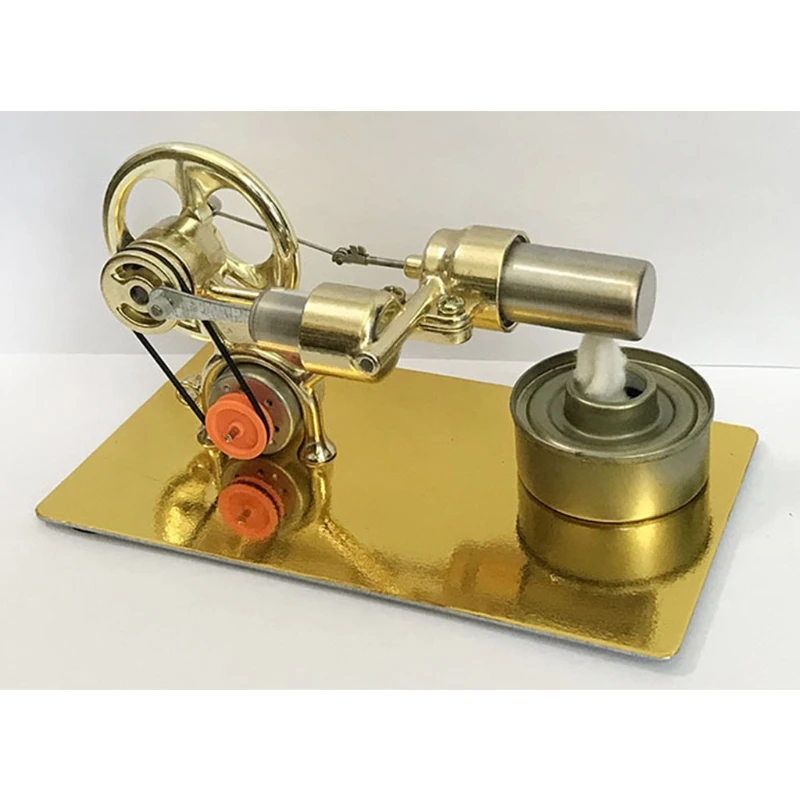 Hot Air All Metal Stirling Engine Motor Power Generator LED Air Stirling Engine