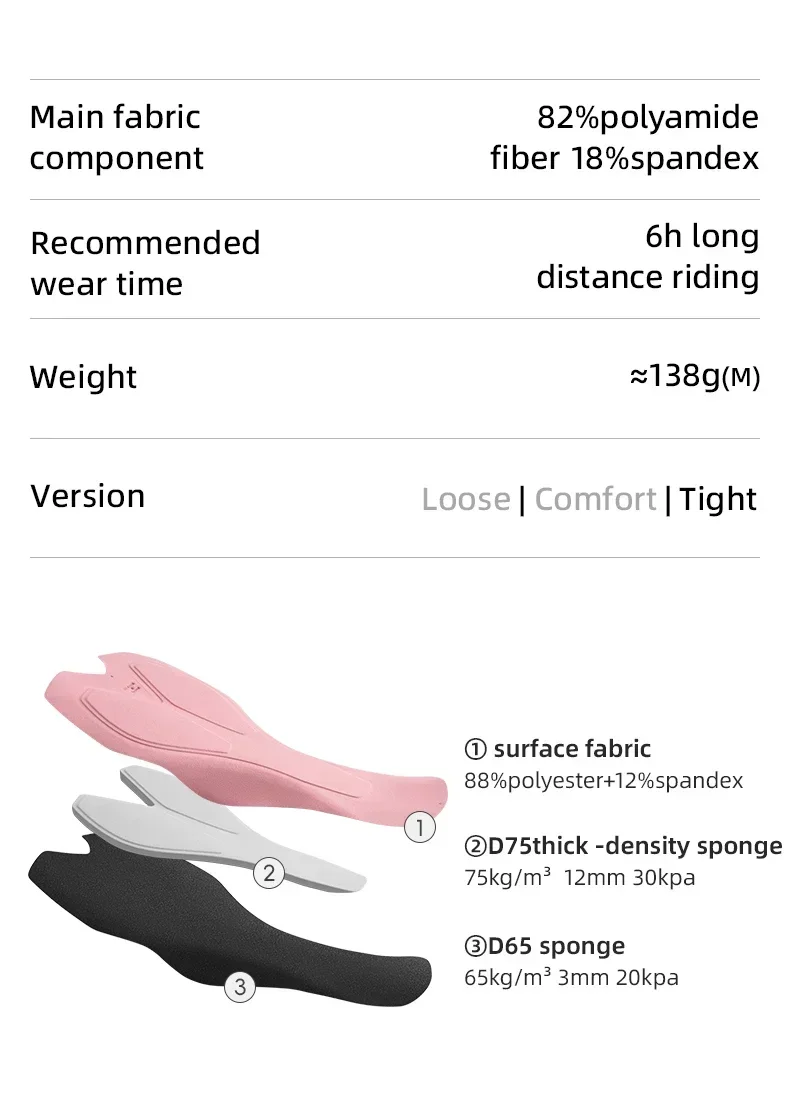 ROCKBROS TVI Series Cycling Bib Shorts Breathable Seamless Women Bicycle Pants Bike Shorts Long Distance MTB Padded Shorts Tight - Image 5