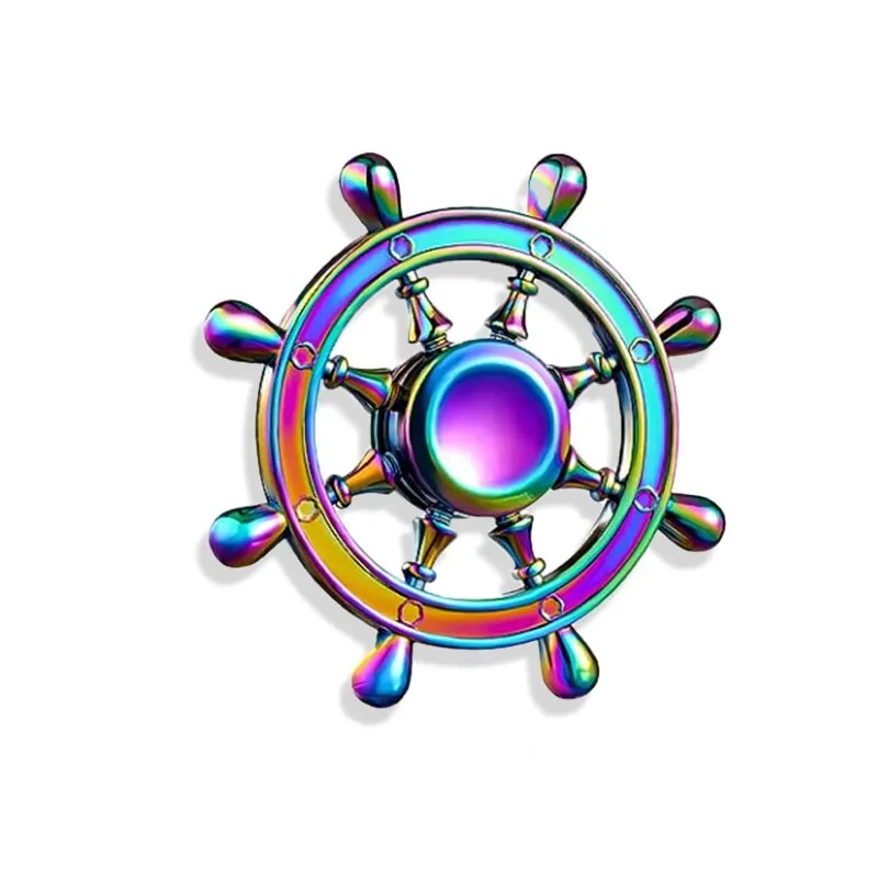 Metal Rainbow Fidget Spinner Colorful EDC Hand Spinner Anti-Anxiety Toy for Spinners Focus Relieves Stress Finger Spinner