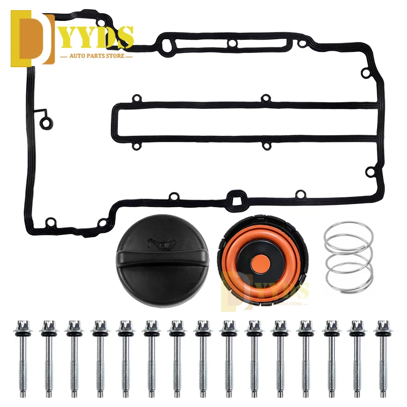 Bolts & Seal & Gasket For Aluminum Engine Valve Cover 25198498 25198874 （Does not include aluminum valve cover body, only other）