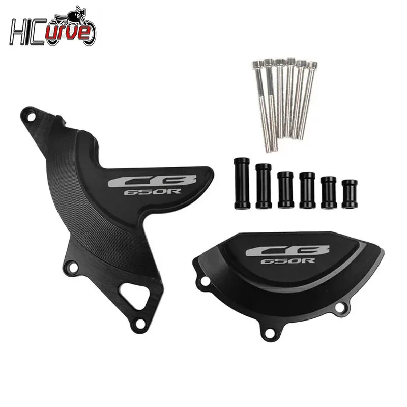Motorcycle CNC Left and Righ Engine Stator Starter Cover Frame Slider Protector For CB650R CB 650R 2019 2020 2021 2022 2023