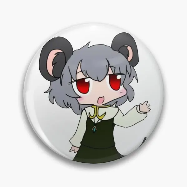 Nazrin Nyn Touhou Nazrin Funny Mouse  Soft Button Pin Metal Women Lover Creative Jewelry Badge Lapel Pin Cartoon Cute Collar