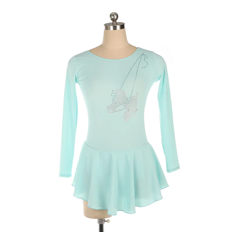 

customized children's adult figure skating costume girls' performance costume competition skirt nylon ice skates diamond