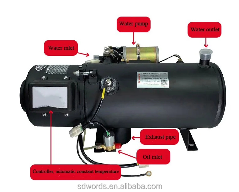 Field Hot Water Heating Electric 10kw Diesel Water Heater for RV Motorhome Camper Van Water Heater view 4