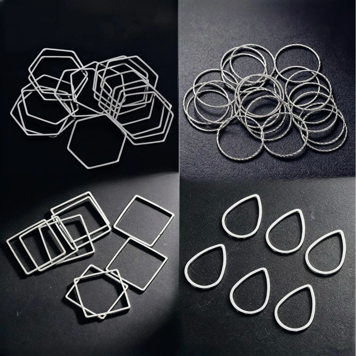 20pcs Metal Suncatchers Connectors DIY Crystal Sun Cantcher Dreamcatcher Frame Hanging Hoops Macrame Ring Pendant Jewelry Making