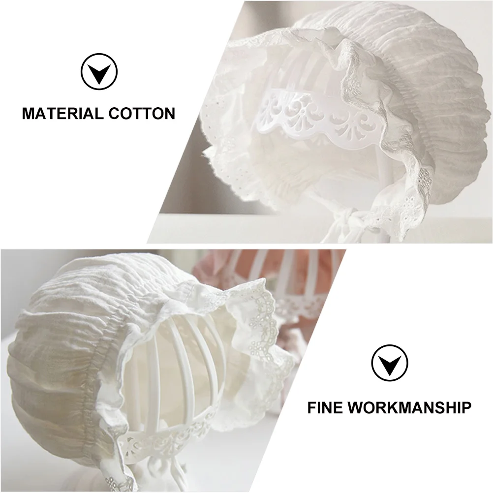 

1pc Hat Lace Design Breathable Lightweight Summer Cap For Newborns Foldable Uv Protection Hat For Babies