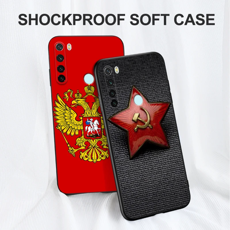 For xiaomi Redmi Note 8T Case For xiaomi Redmi Note 8 2021 Case Redmi NOTE 8 Cover T black tpu case love russian flag words