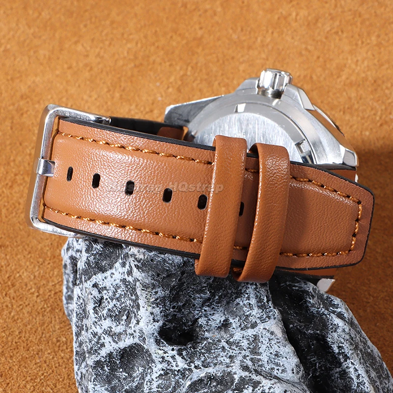 Leather Watch Band 18mm 20mm 22mm for Seiko Silicone Cowhide Strap Quick Release Bracelet Sport Waterproof Universal Wristband