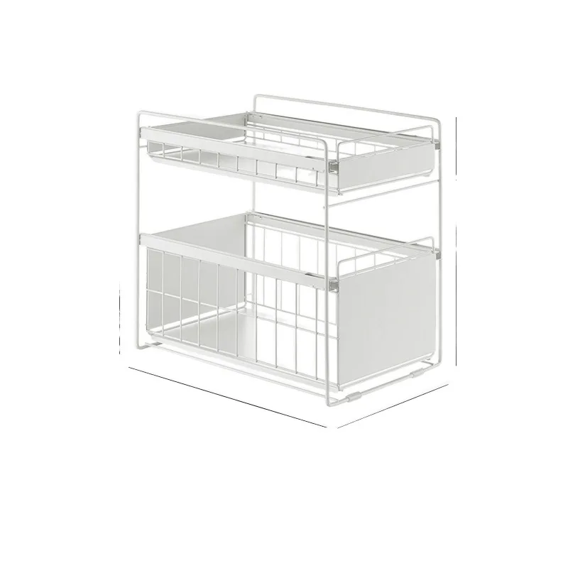 

sink rack, kitchen floor-to-ceiling telescopic storage rack, cabinet pulling