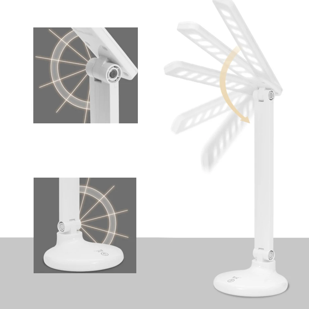 

Indoor Eye Protection Desk Lamp Table Light Reading Study White Foldable Student
