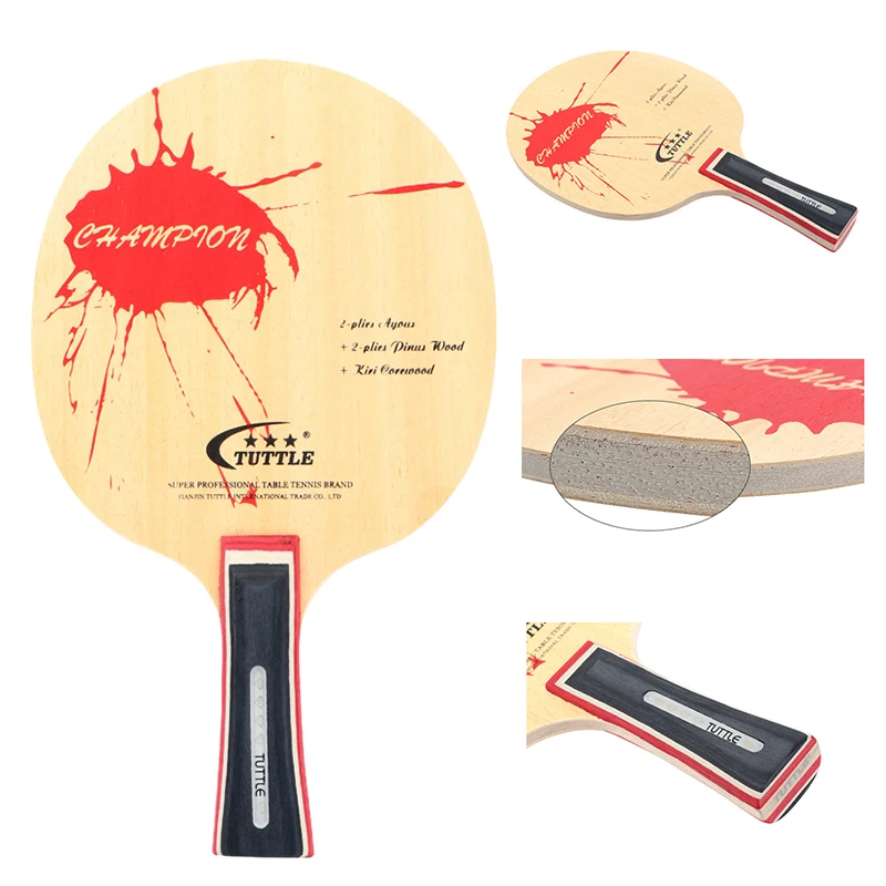 

TUTTLE Champion Table Tennis Racket Blade 5 Ply Pure Wood Ayous Ping Pong Blade For Fast Attack Loopkilling Training