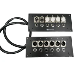 6-Way Xlr Male And Female Junction Box, Dedicated Through Wall Sound Box For Recording Room