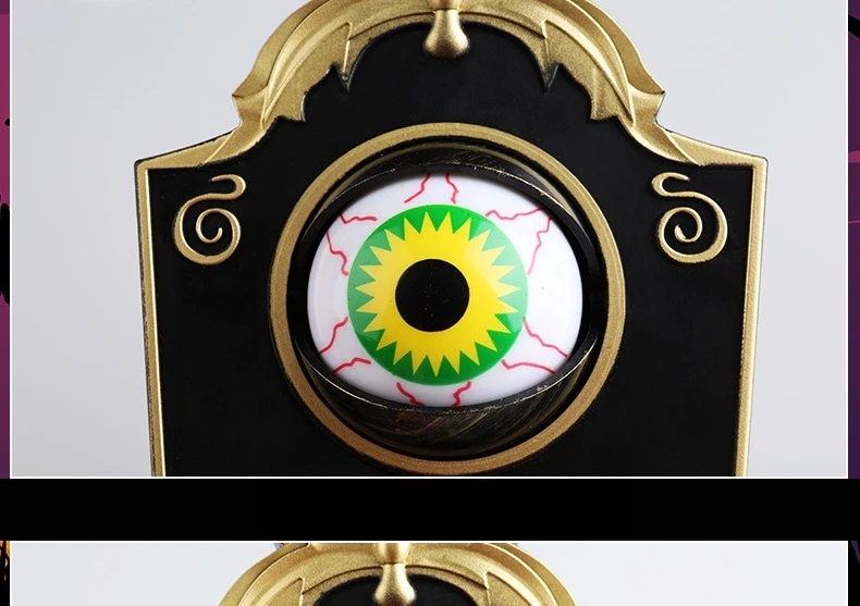 Halloween one eyed doorbell decoration electric luminous prop sound doorbell bar secret room prank pendant supplies