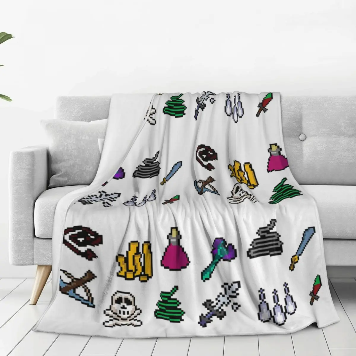 Old School Runescape Player Killing Bundle Blankets Flannel Sofa Throw Blanket For Home Bedroom Travel Throws Bedspread Quilt