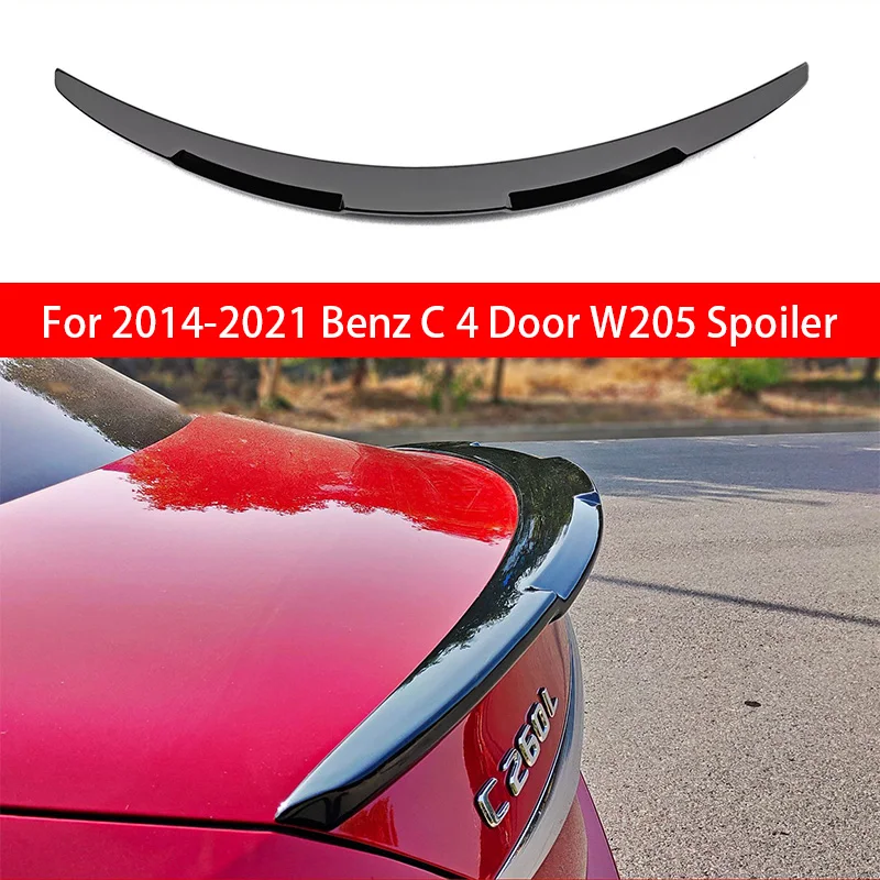 

For Mercedes Benz C W205 and C63 C43 AMG 4 Door 2014-2021 Rear Spoiler Wing Facelift Boot Lip Tail Sport Refit Accessories Trim