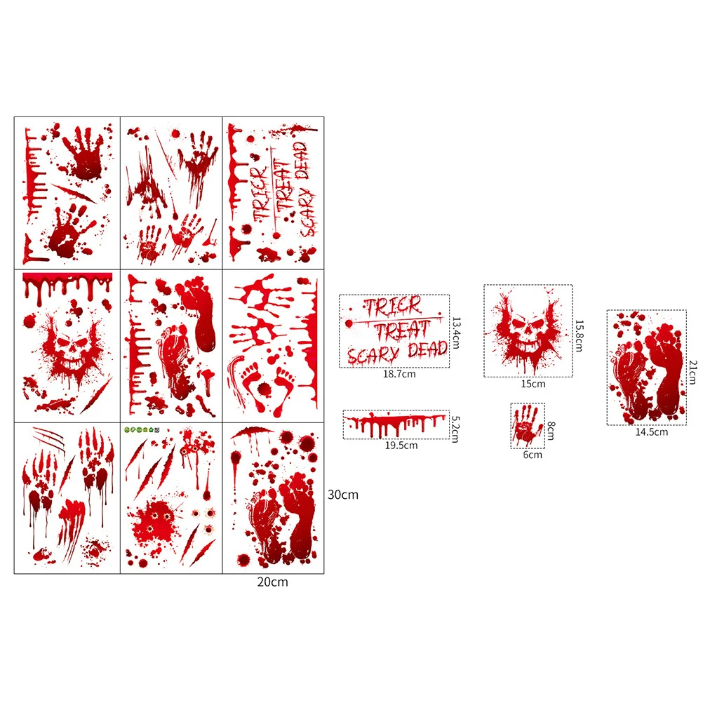 

Static Stickers Halloween Window Decorations Electrostatic Paste For Wall Glass Festive Decoration Supplies