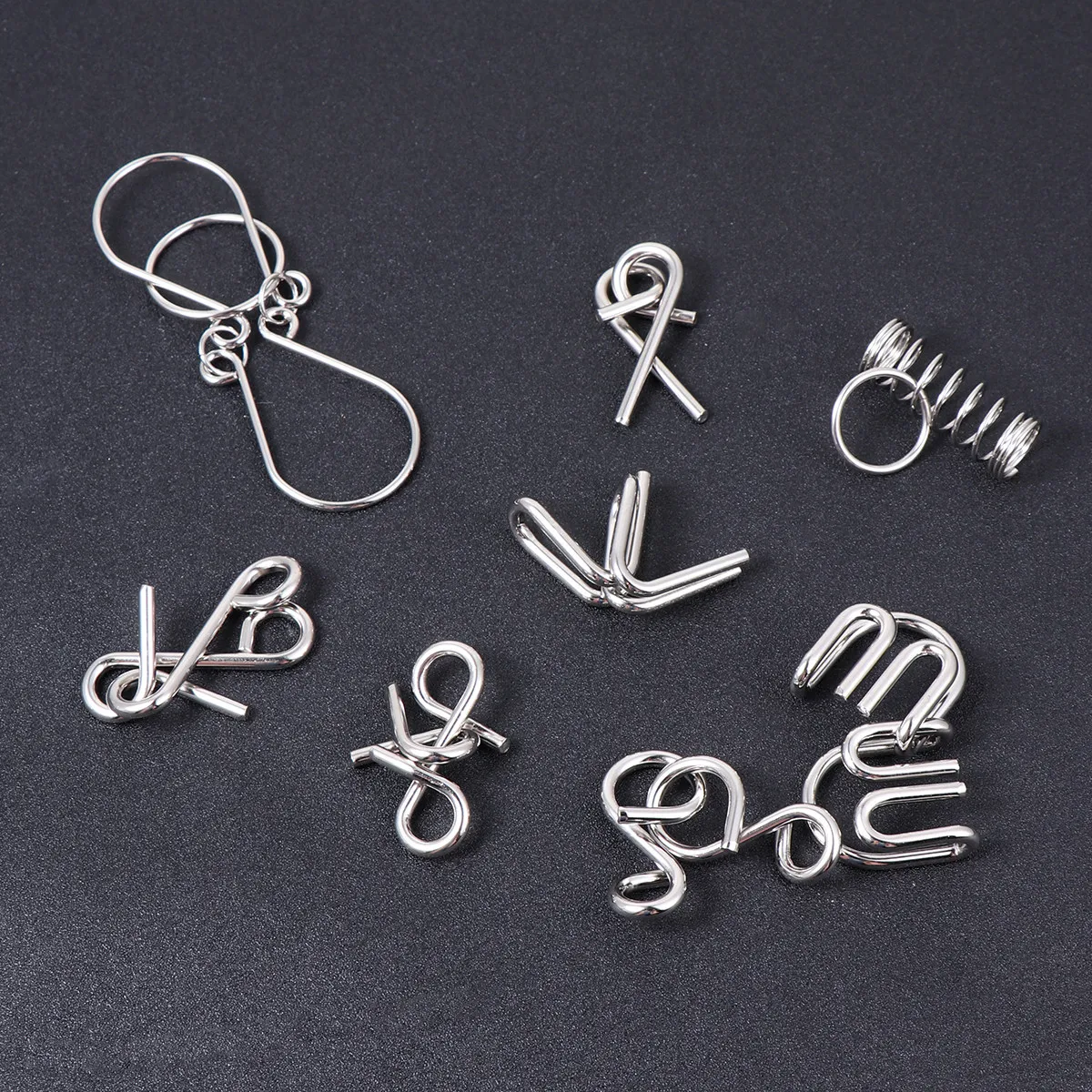 

Chinese Wisdom Puzzle Set Metal Brain Teaser Unzipping Game for Kids Adults Creative Thinking Skill Builder Fun Gift