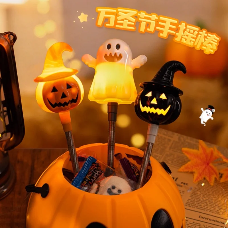 Il più venduto palmare di Halloween può scuotere illumina decorare lanterne di zucca oggetti di scena regali luci notturne fantasma regali giocattoli