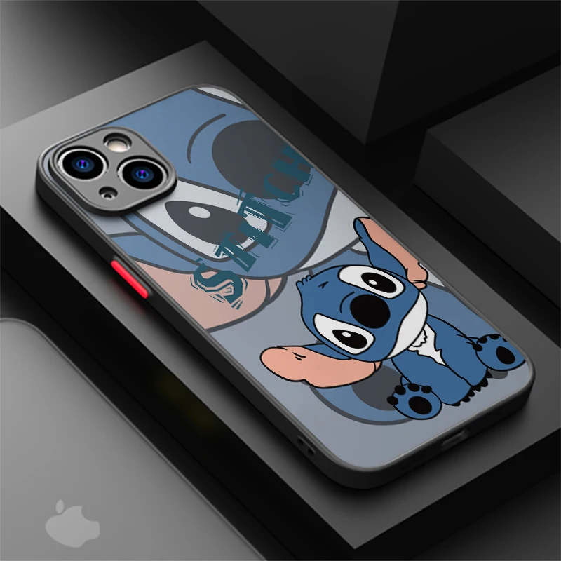 Happy Disney Surprises Stitch Suitable iPhone16 15 14 13 12 11Pro Max 12 13Mini XS XR 7 8Plus High Quality Shockproof Hard Cover