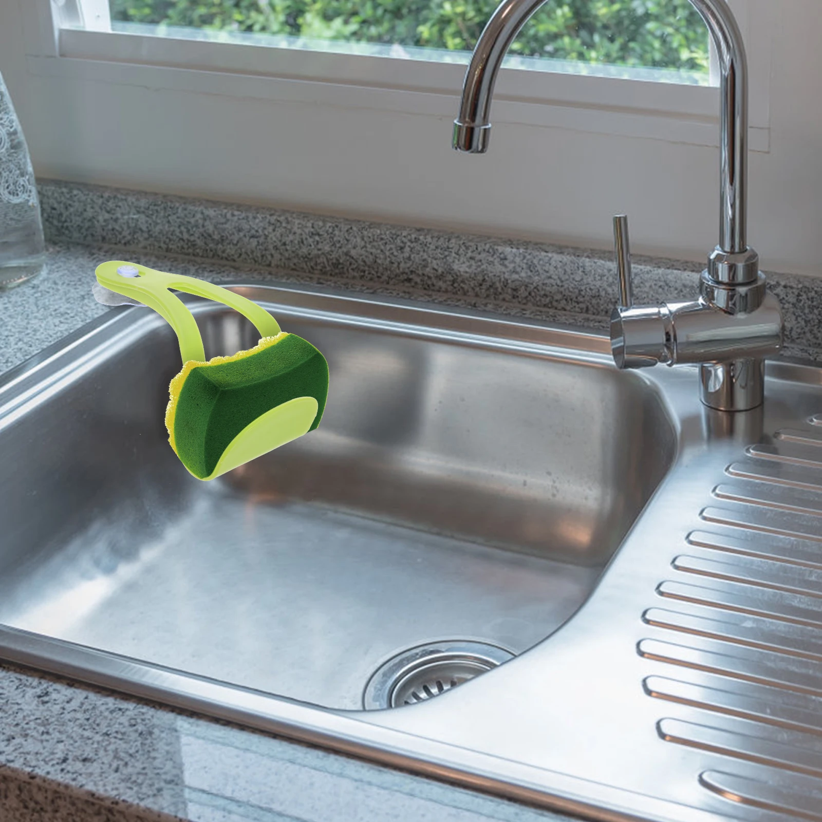 

Hollow Design Suction Cup Drain Basket for Kitchen Sink Organizer Sponge Holder Storage Bag Plastic Drain Rack Strong Adhesive