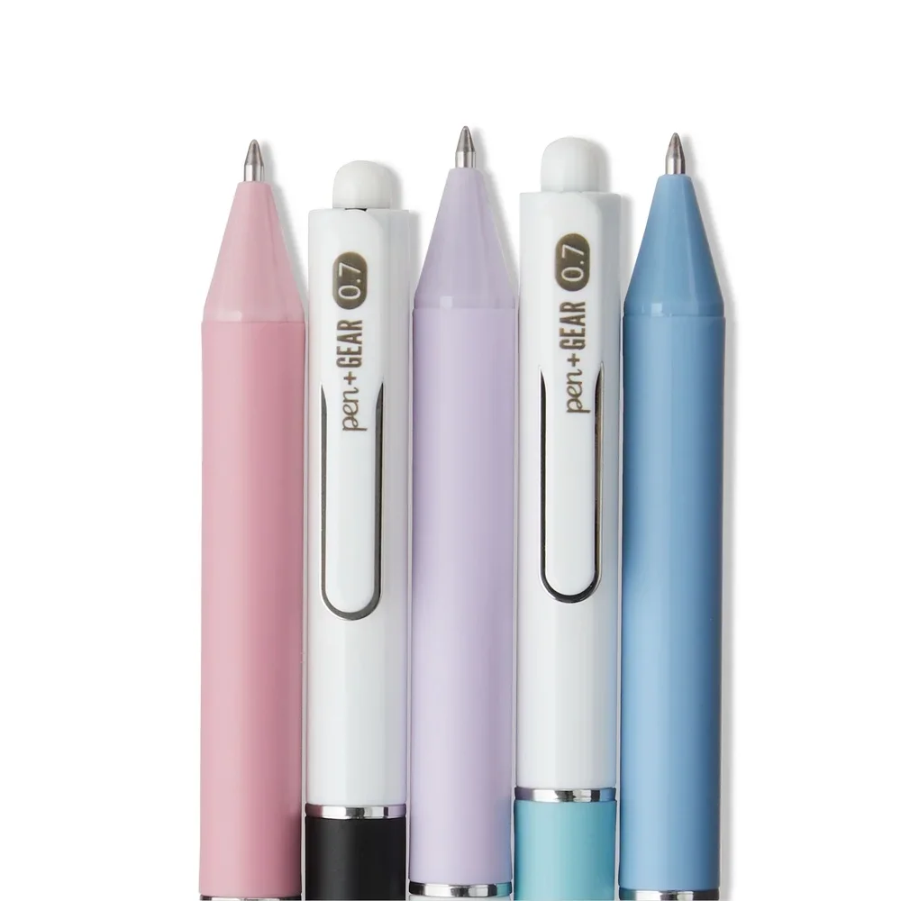 Retractable Gel Ink Pens 0.7mm Medium Point Fast Dry Non Smear Comfortable Grip 8 Colors for Writing Drawing