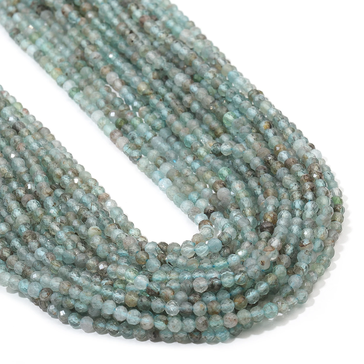 Großhandel Facettierte 2 3 4mm Naturstein Blaue Kyanit Perlen Runde Kleine Lose Perlen für Schmuckherstellung DIY Armbänder Halsketten – Detail 1
