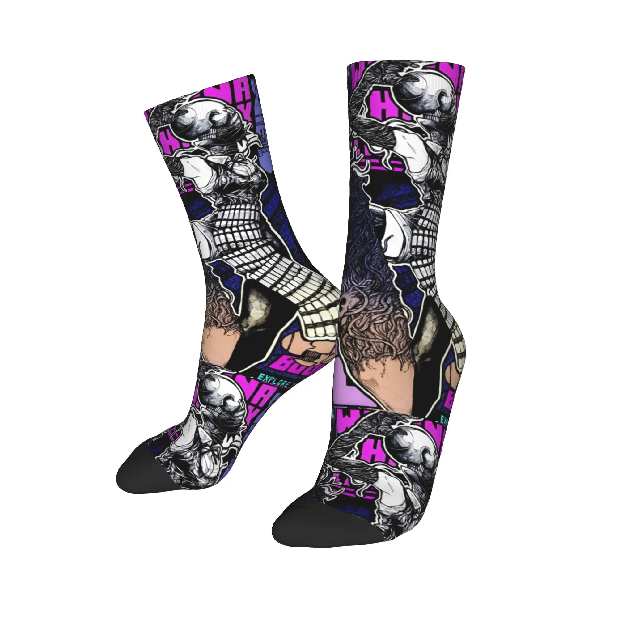 

Crazy Design Chainsaw Man Reze Bombs Devil Football Socks Anime Polyester Crew Socks for Women Men Non-slip