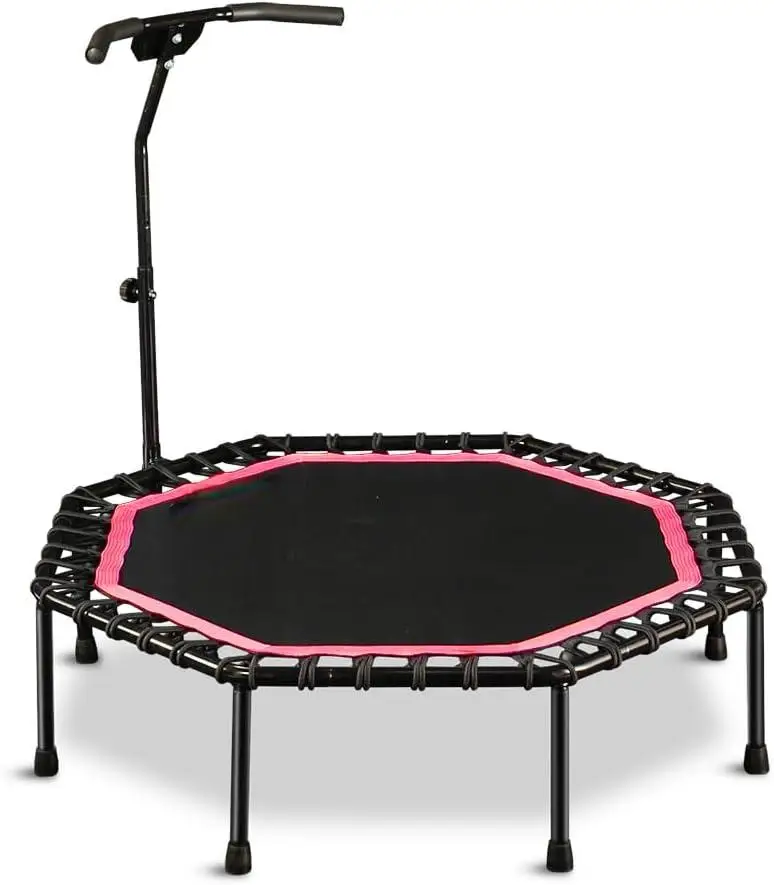 

48inch Silent MIni Trampoline with Adjustable Handle Bar Fitness Bungee Rebounder Trampoline for Adult 2025