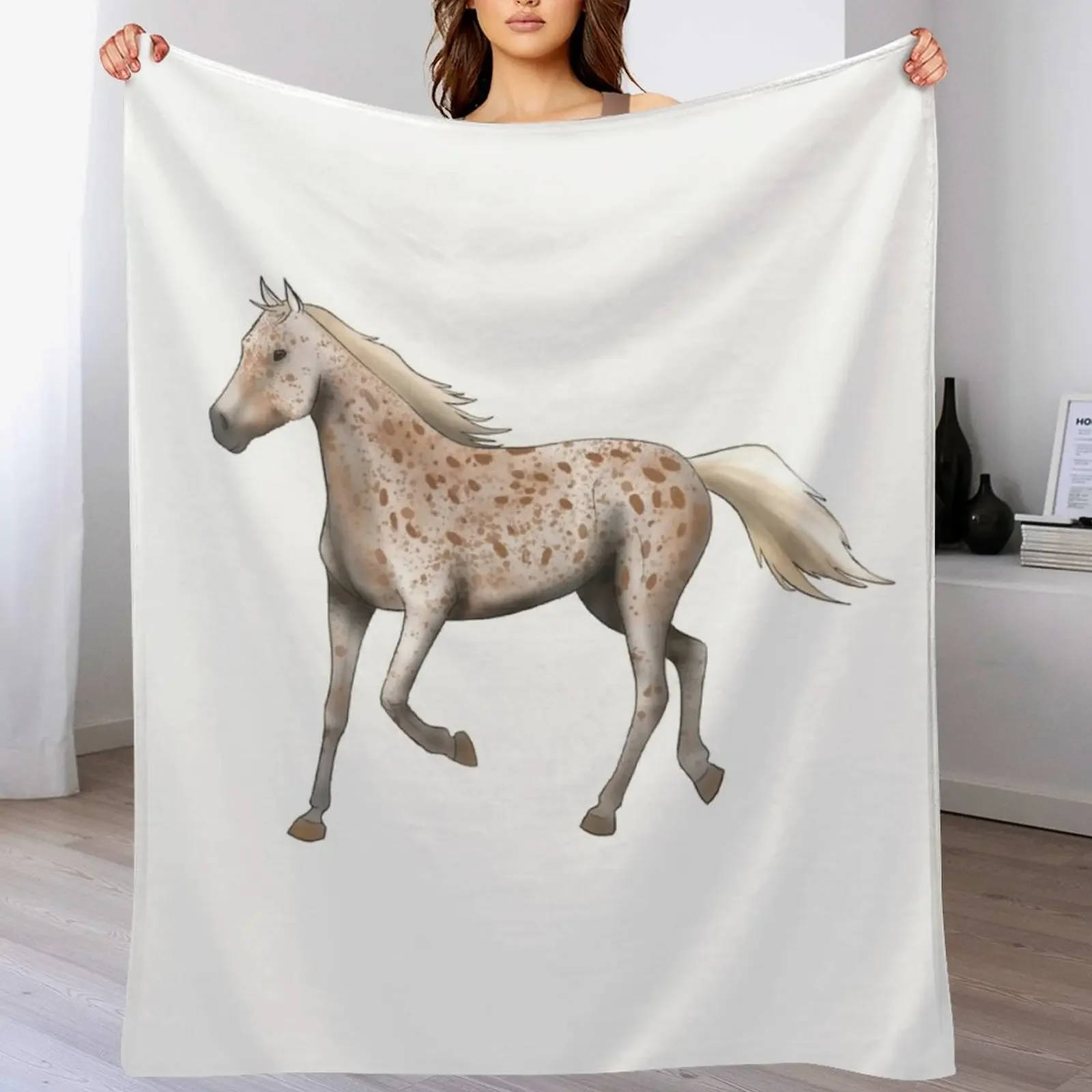 Manta de leopardo marrón Appaloosa, manta suave y cálida, regalo para abuelos