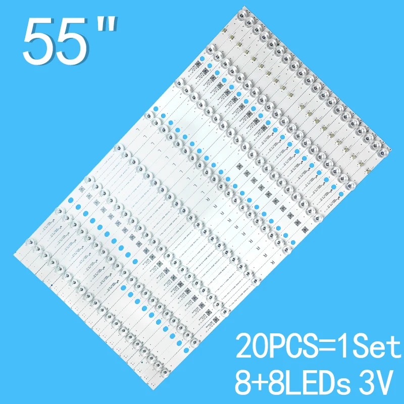 

Led Strip For Panasonic 55inch 8+8led square lens TB5507U V0_01 TB5507U V1_01 TH-55CX700H TX-55CXW754 TX-55CX700B TX-55CX750E