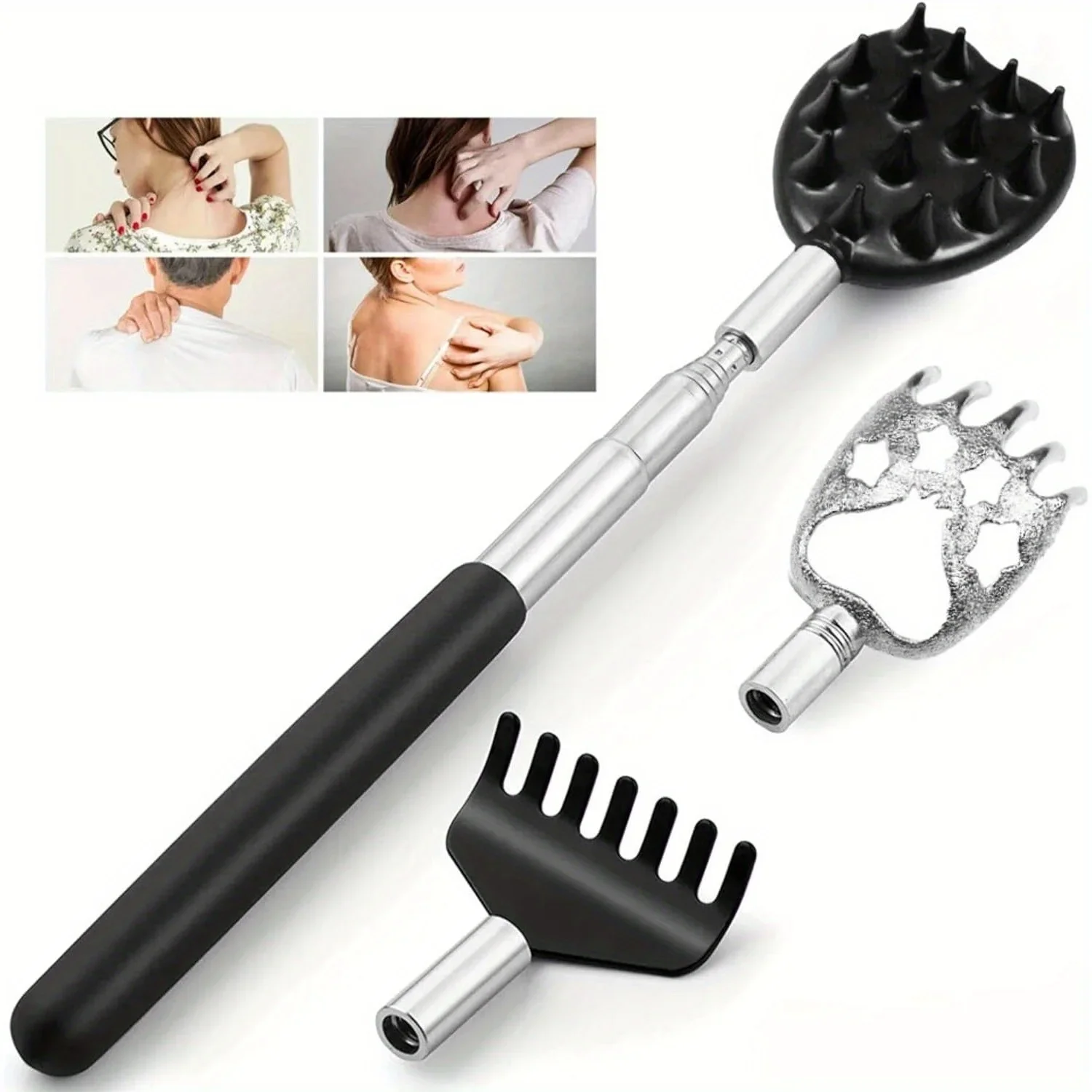 Telescopic Back Scratcher Scratching Backscratcher Massager Kit Back Scraper Extendable Telescoping Itch Health Products Massage