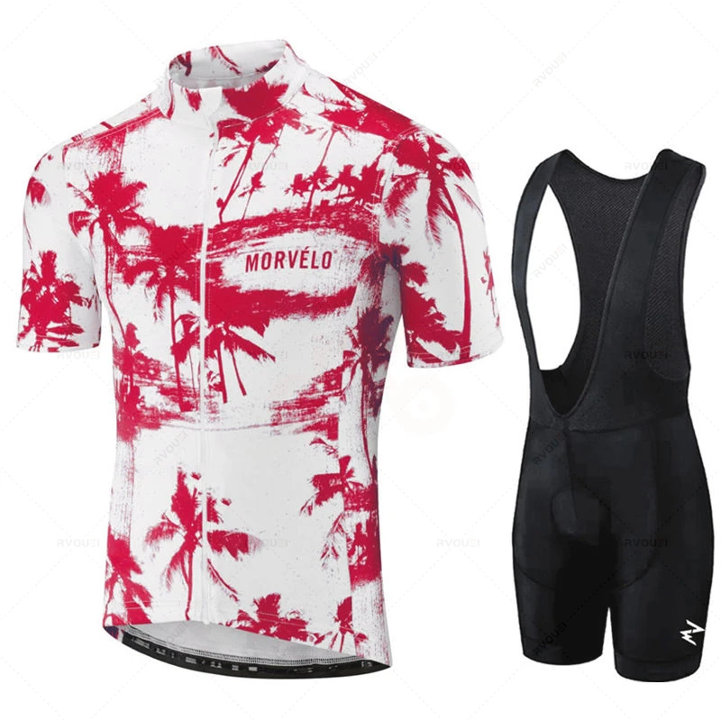 Morvelo 2023 Cycling Jersey Set Pro Team Summer Bike Clothing MTB Bicycle Breathable Clothes Maillot Ropa Ciclismo Men Uniform