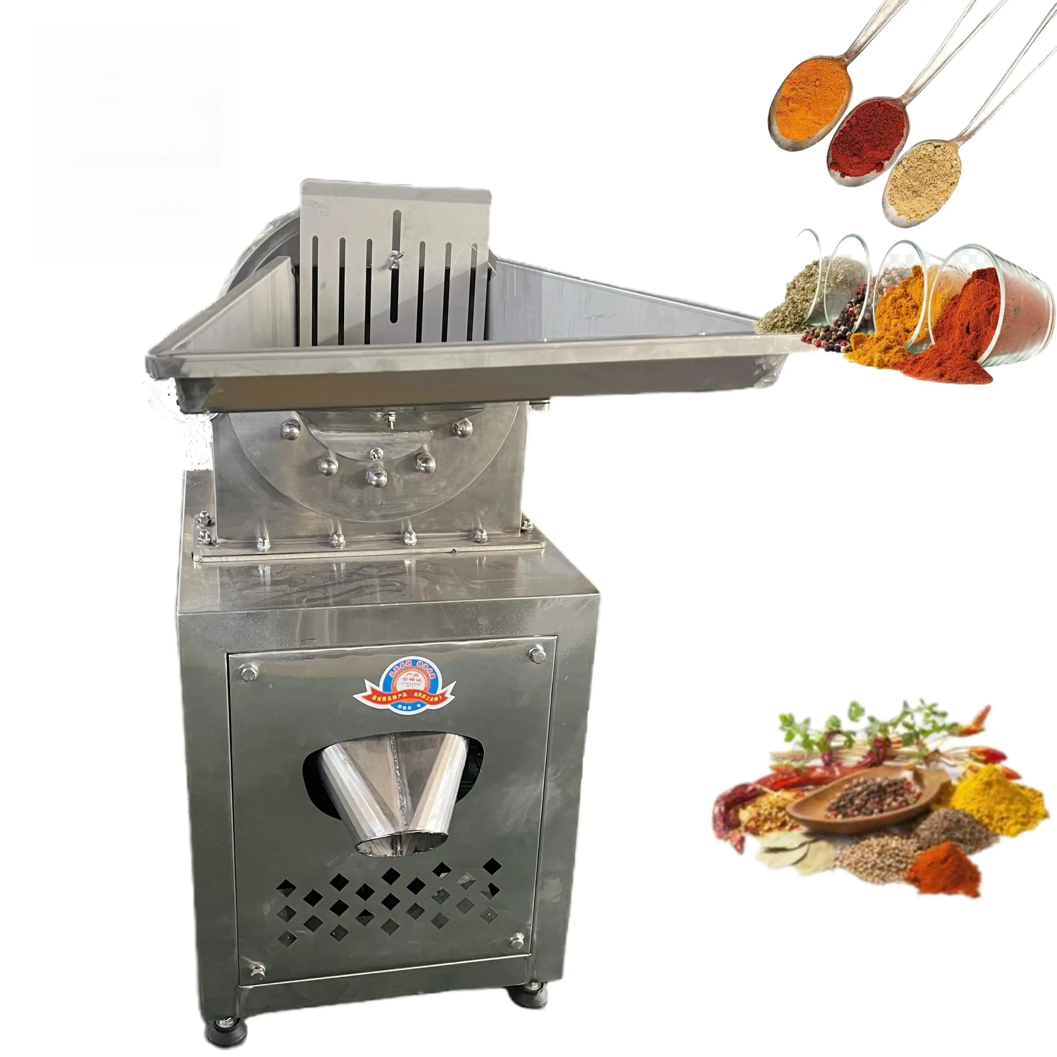 

Stainless Steel Seeds Beans Powder Grinding Machine Dry Tea Crushing Machine Wheat Flour Pulverizer Machine