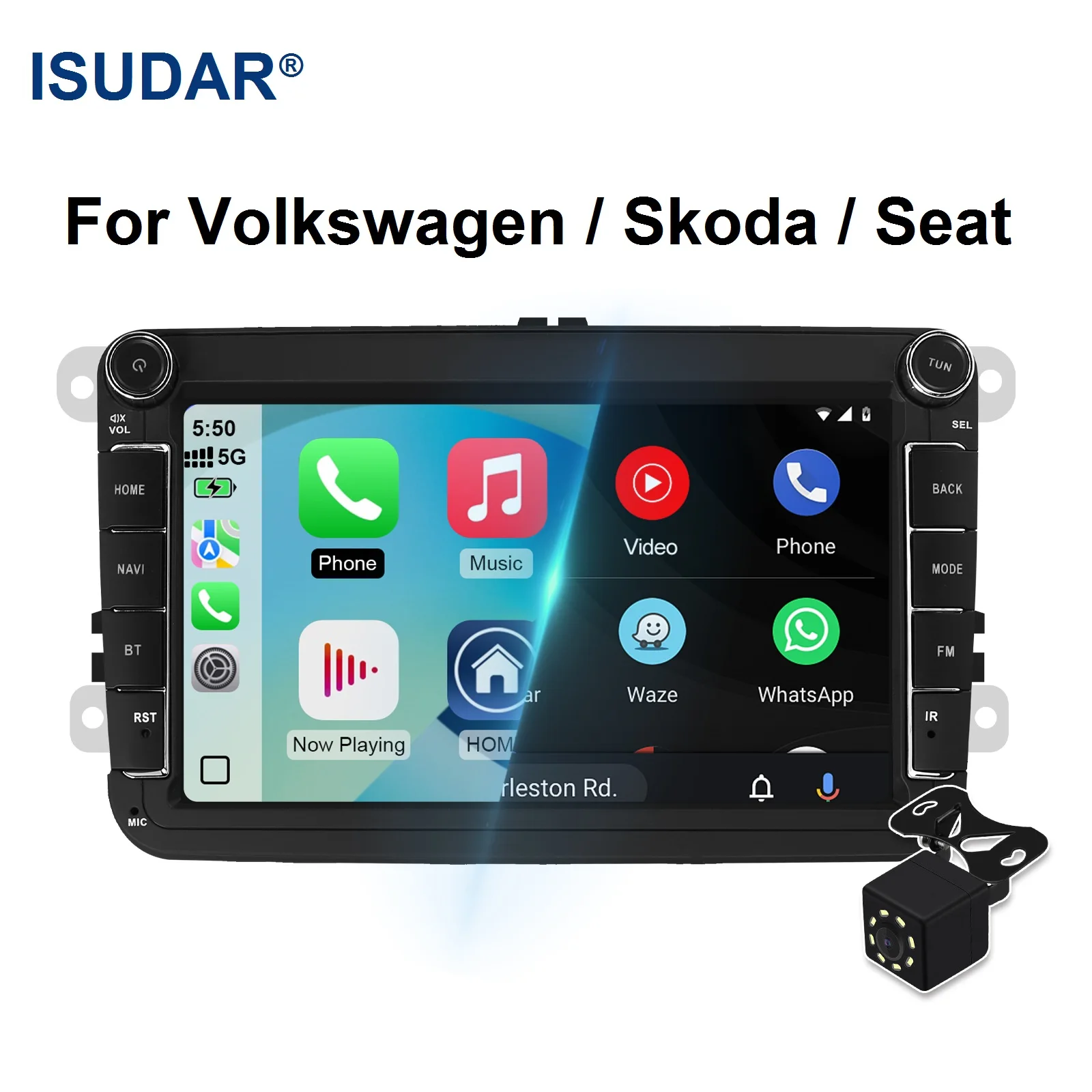 

ISUDAR 8" android radio Car Multimedia player For VW Passat Golf MK5 MK6 Jetta Polo Touran Seat Sharan carplay android auto 2DIN