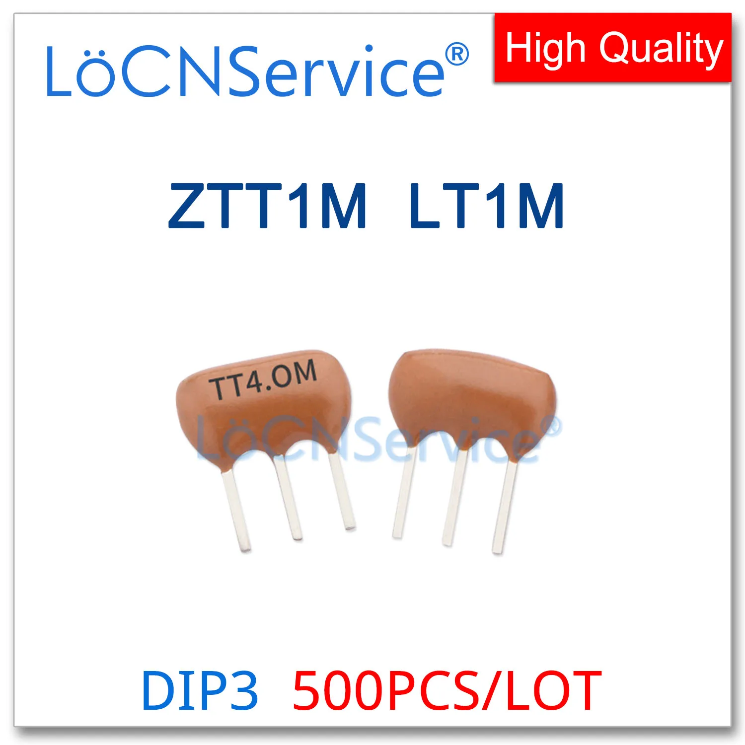 500PCS ZTT LT 1M DIP-3 Ceramic Crystal 1MHZ 5MHZ 1.000Mhz 3-DIP ZTT1.0M LT1.0M Resonator DIP