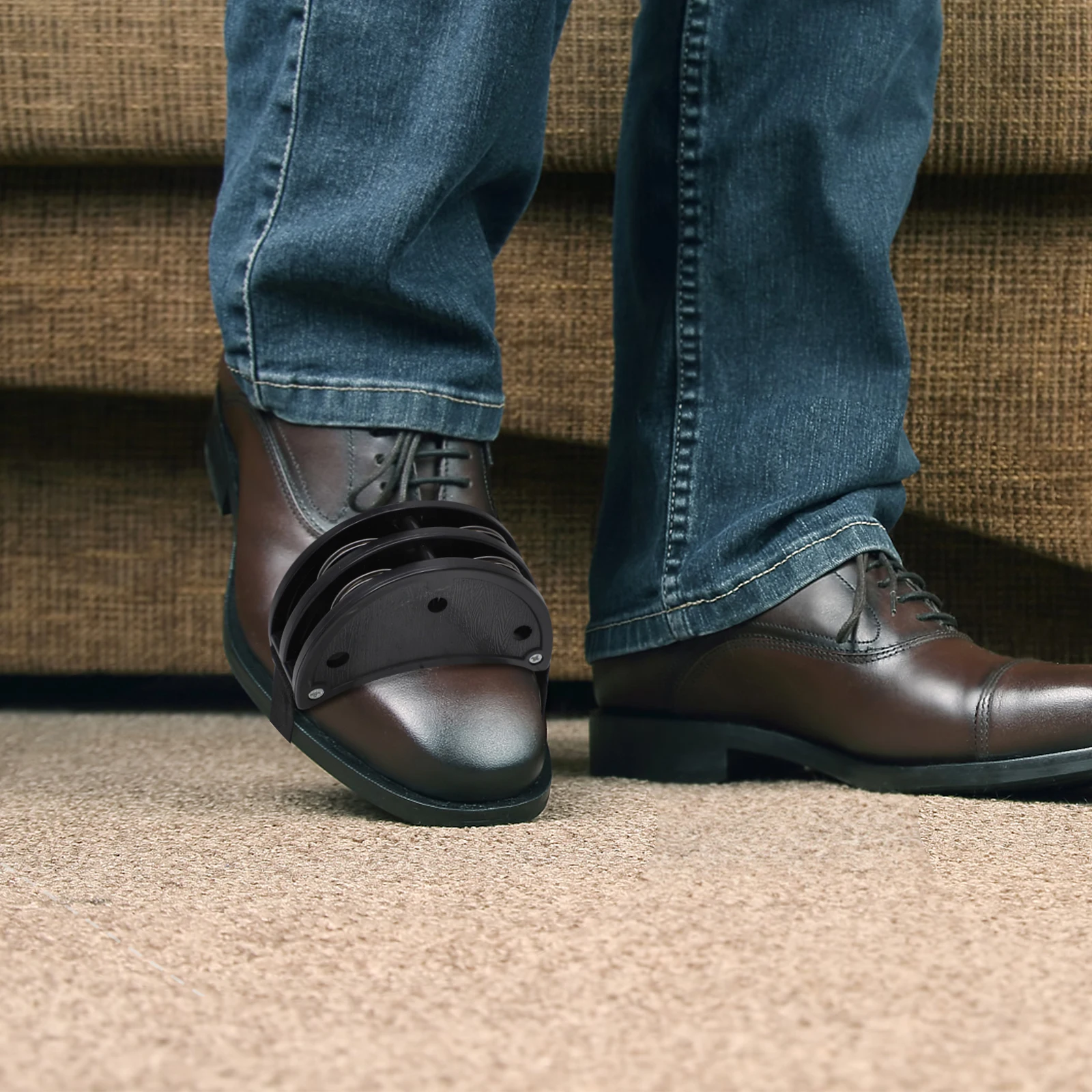 

2pcs Foot Tambourine For Adults Durable Percussion Instrument Shoe Bell Church Music Performance Accessories Musical Instruments