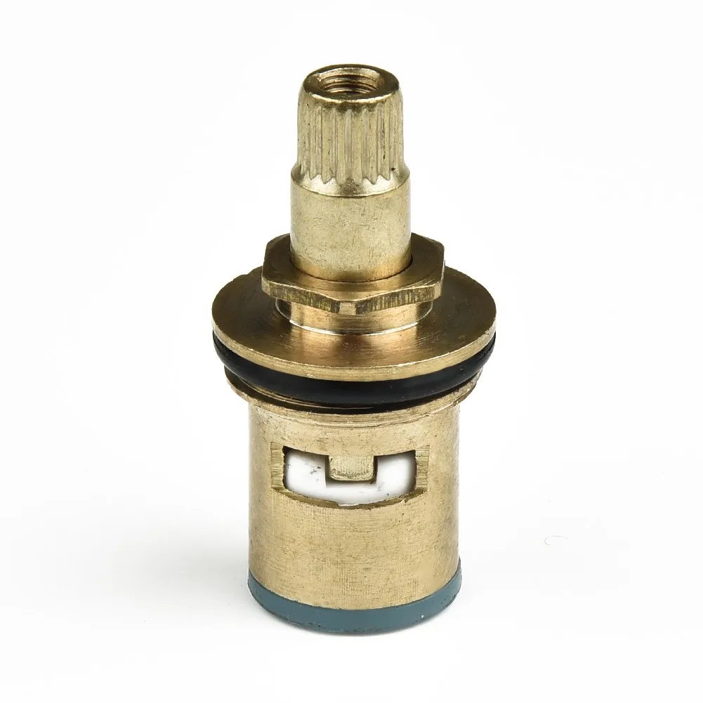 Faucet Replacement 1/4 Turn G1/2\" Ceramic Disc Cartridge Hot Cold Tap Valve G1/2 Full Copper 20mm Quick Opening Faucet