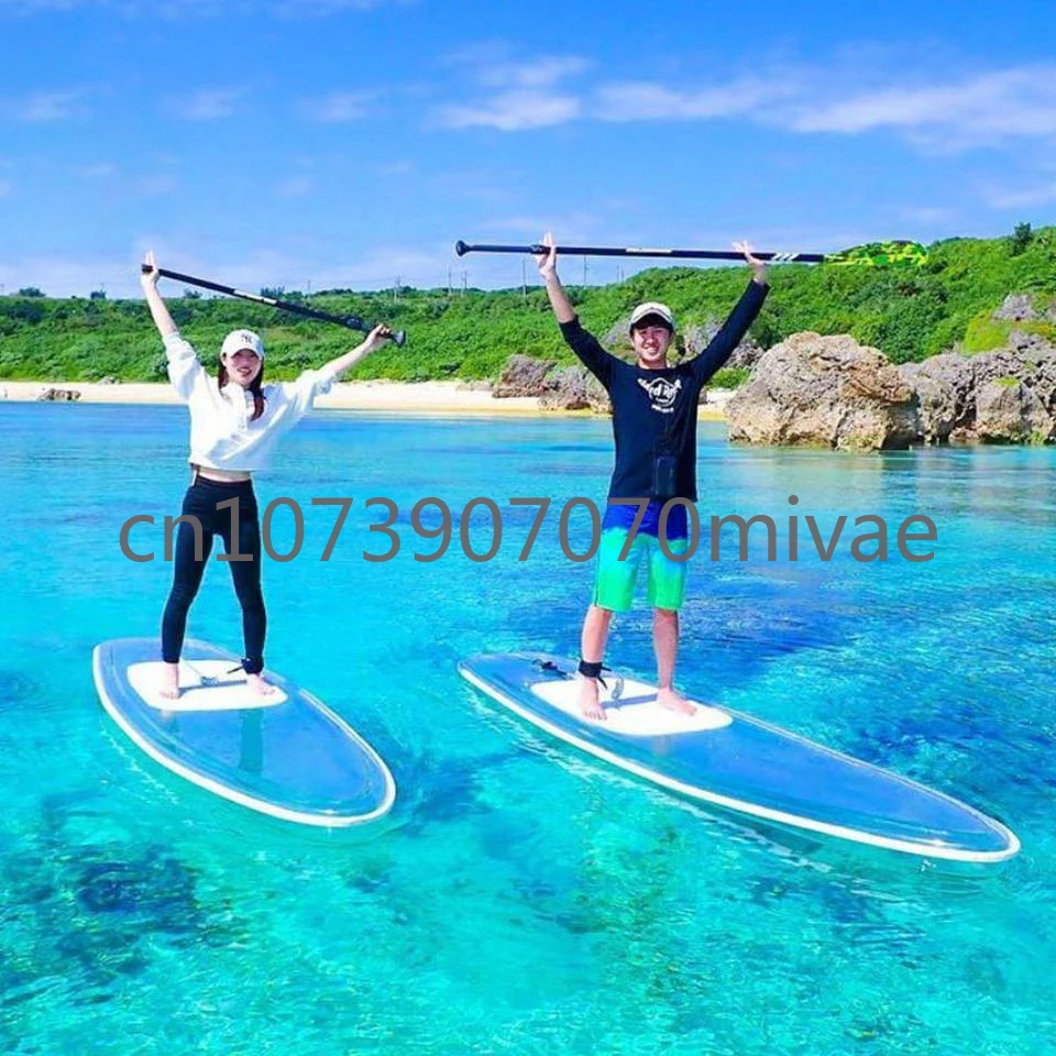 water play funny strong CE certificate clear sup crystal see through Plastic  Crystal see through Transparent SUP