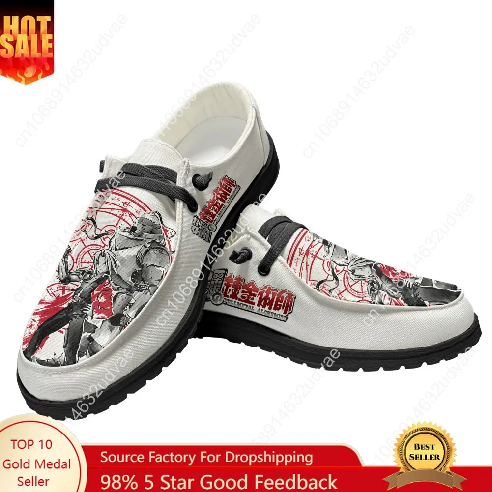 

Fullmetal Alchemist Casual Shoes Flat Shoe Men Woman Breathable Casual Indoor Outdoor Lightweight Footwear Custom Made Shoe