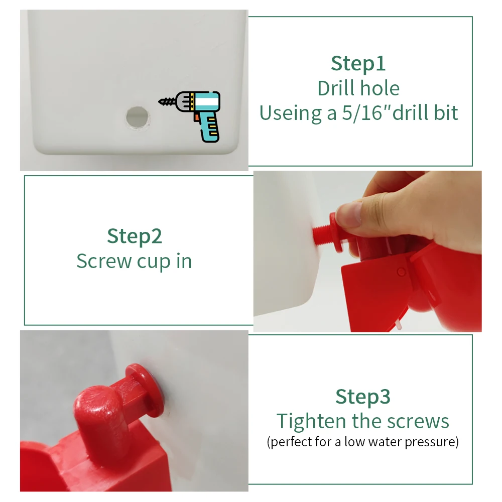 5/10/20 Pcs Automatic Poultry Drinking Bowl Chicken Waterer Cups Duck Drinking Machine Hanging Drinking Bowls Water Dispenser