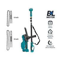 Drillpro 2-in-1 Brushless Motor Chainsaw Pole Saw Combo Adjustable Length Cordless Pruning Shears Chainsaw For Battery