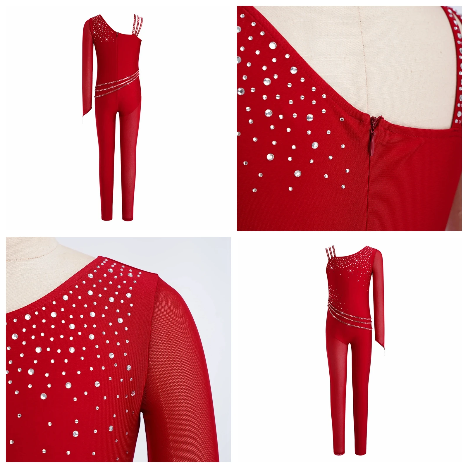 

Детский костюм для фигурного катания и балета со стразами, танцевальный комбинезон для девочек, одежда для акробатики, костюм для художественной гимнастики